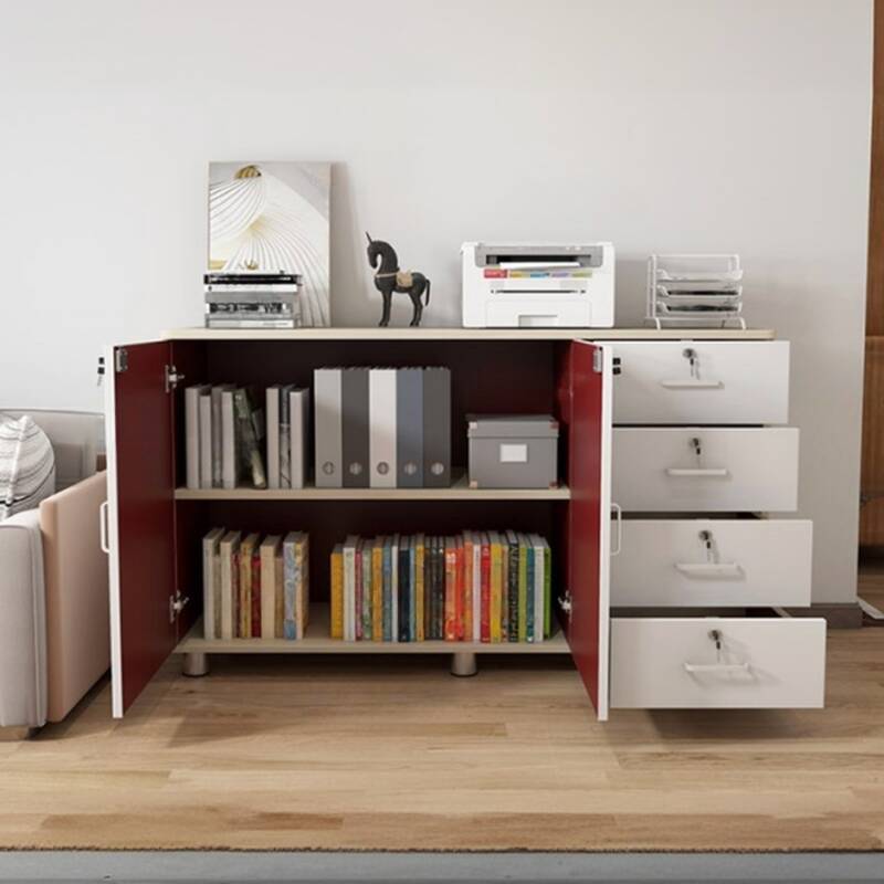Timber Horizontal Filing Cabinet/Vertical Filing Cabinet for Home Office with Key Lock in a Trendy Style, Adaptable Shelf Included/Not Included