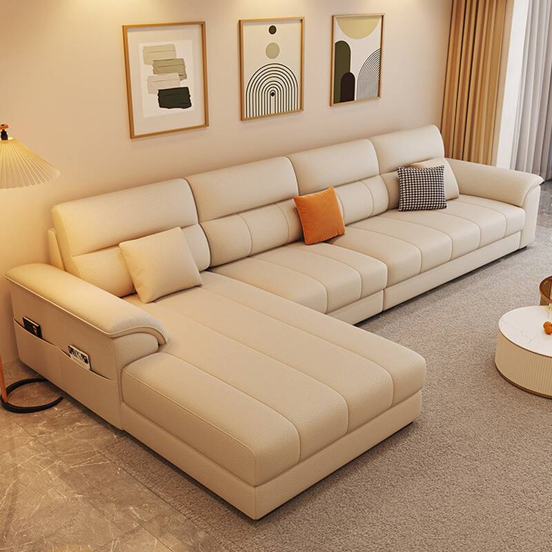 Straight/L-Shape Reversible/Horizontal Sofa/Sofa Recliner with Concealed Support & Natural Wood Frame