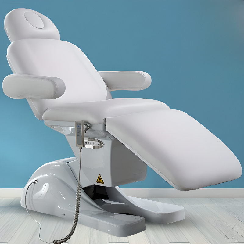 Rectangle Alloy Adjustable Height Facial Bed with Curved Base