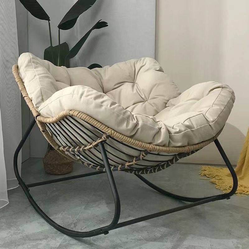 Casual Rocking Chair Couch with Rear Back and Stationary Design