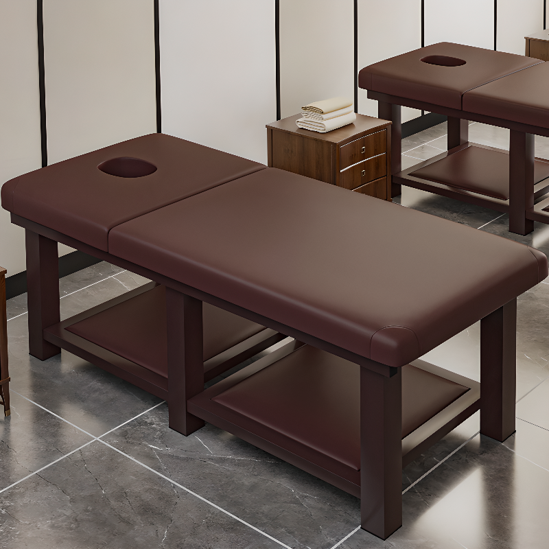 Multi-levelled Metal Rectangle Massage Bed with Trestle Base