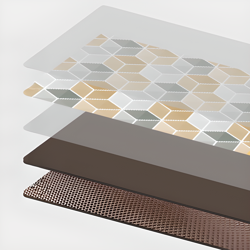 Trendy Indoor Vinyl Area Rug with Non-slip Feature, Rectangular Shape, Floral-patterned, Machine Made Construction