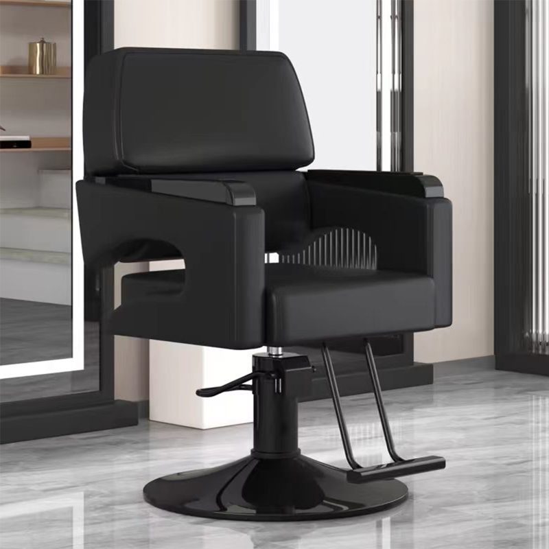 Metal Frame Rectangle Styling Chair with Solid Colour Pattern, Adjustable Height Swivel Feature & Footrest