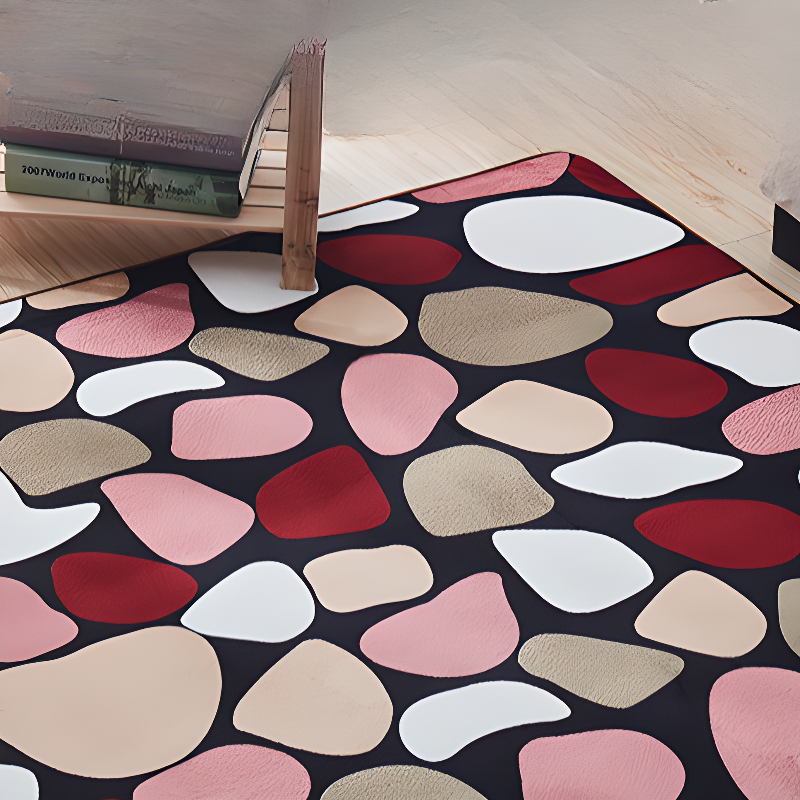 Rectangle Solid Colour/Colour Block Machine Made Area Rug for Study Room & Indoor in a Modish Style