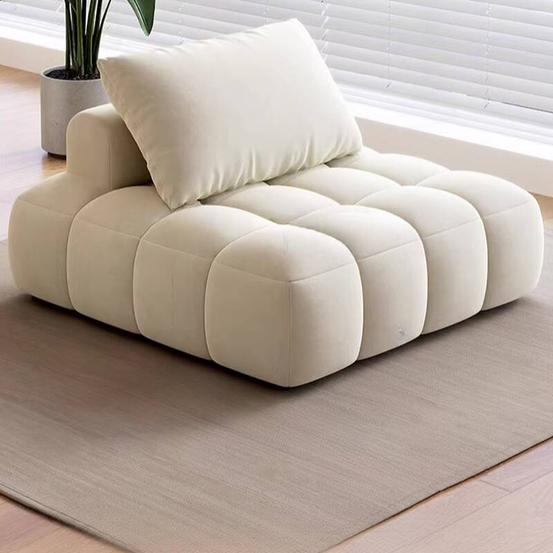 Casual Solid Colour Chaise Armchair with 2 Pillows