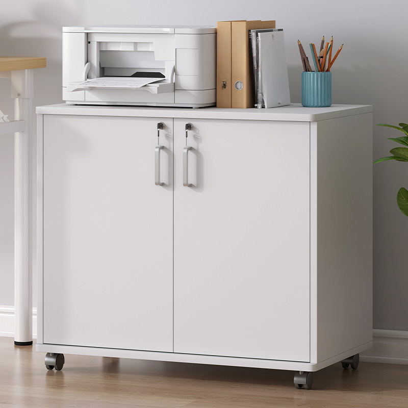 Safe Swivel Free Standing with Work Surface and Filing Storage in a Modern Style Cabinet