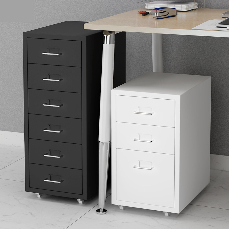 Office Vertical Filing Cabinet: Free Standing, Rainproof, Under Desk with Work Surface and Legal Filing Storage