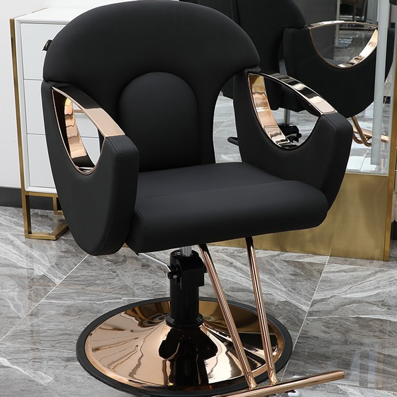 Oval Multi-levelled Barber Chair with Cushioned Back and Scratch-proof Swivel Features