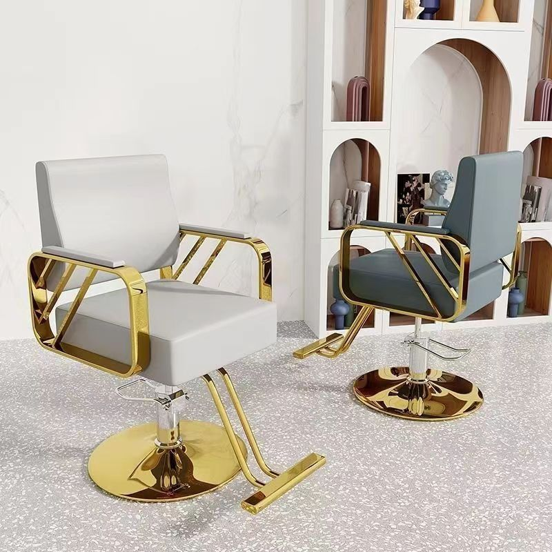 Contemporary Rectangle Metal Styling Chair with Solid Colour and Adjustable Footrest
