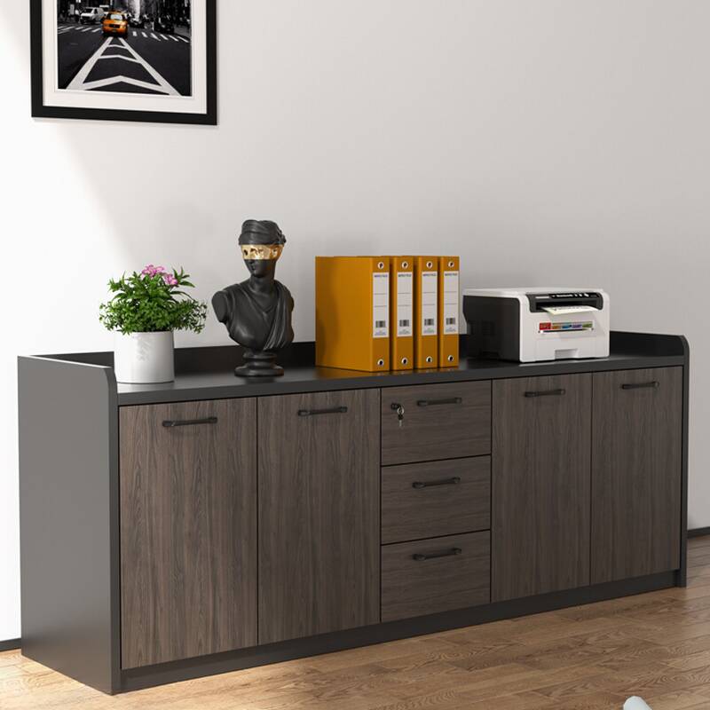 Stain Resistant Filing Cabinet Console with Stockroom Storage, Stand, Workpro Surface, and Safe