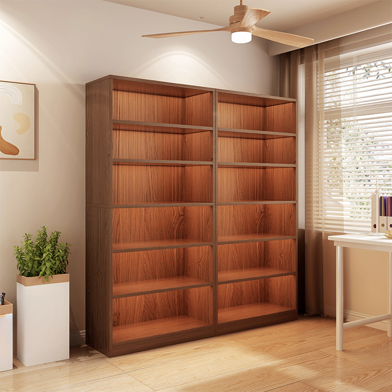 Slab Material Accent Cabinet with 12/6 Shelves and Unenclosed Storage