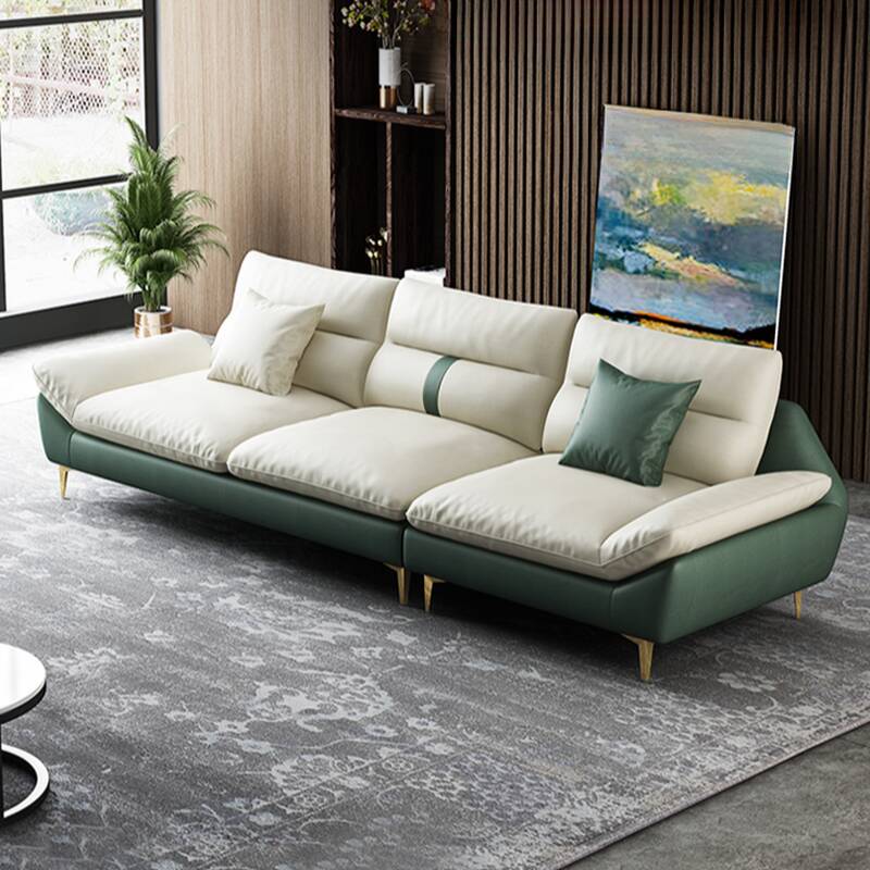 Rococo Style Off-White Sofa with 1-Ottoman for Drawing Room