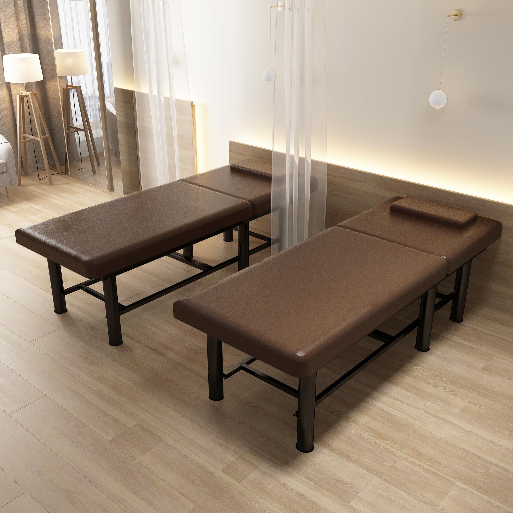 Fixed Height Rectangular Massage Bed with Alloy Trestle and Protective Feet