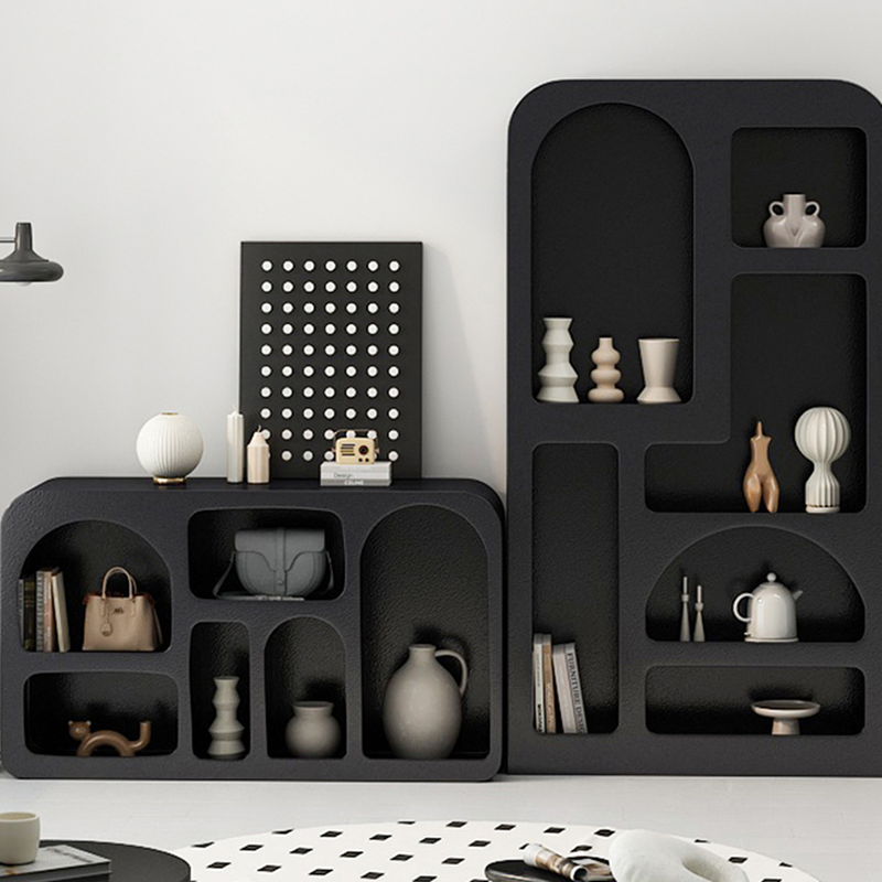 Minimalist Independent Ground Slab Accent Cabinet with Unsheltered Storage