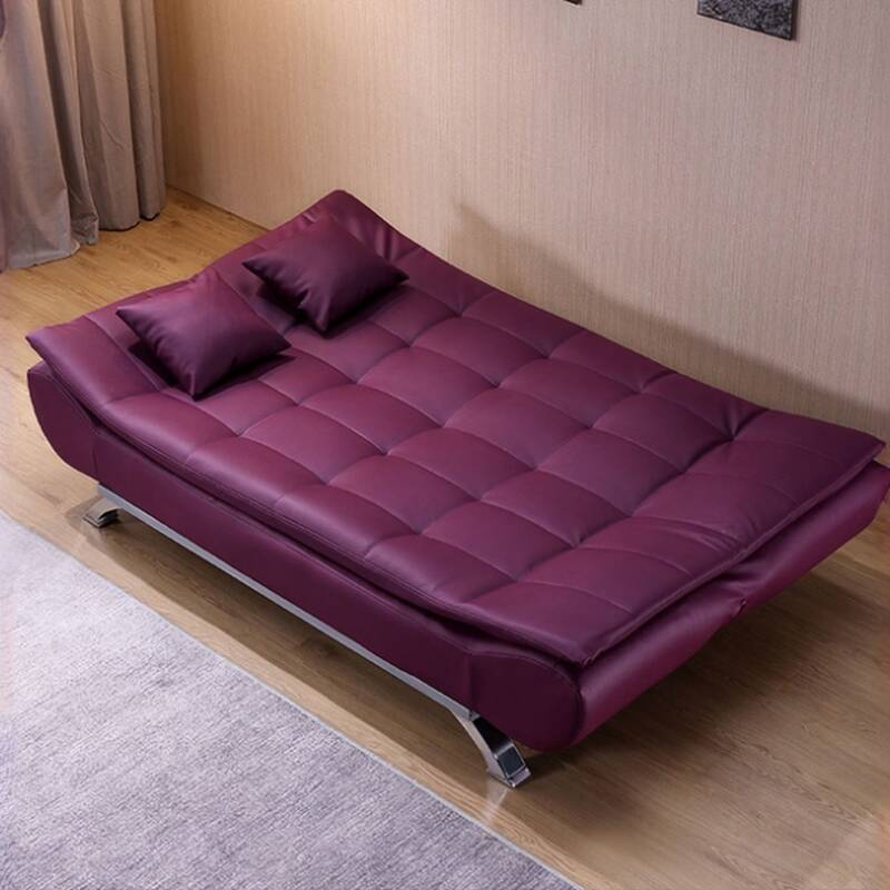 Modern Simple Style Twin XL Size Sponge Decorative-stitched Convertible Futon Sofa Bed 3 People with Tufted Back