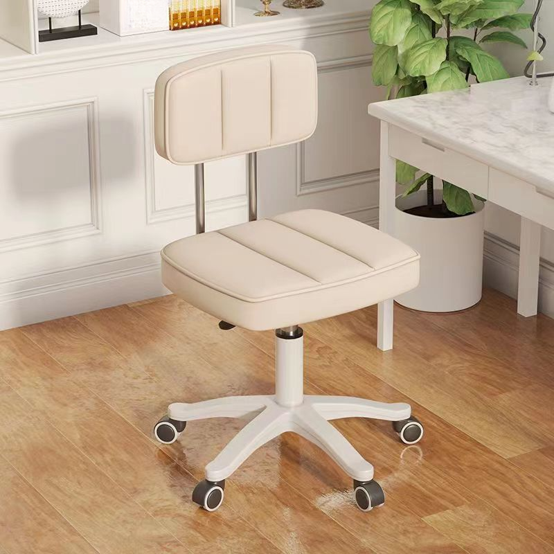 Rectangular Solid Colour Metal Swivel Adjustable Styling Chair