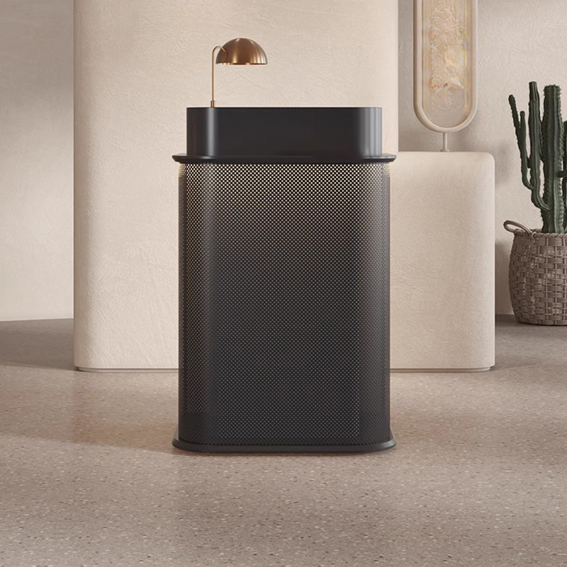 Rectangular Reception Desk with 2 Drawers and Manufactured Wood Top