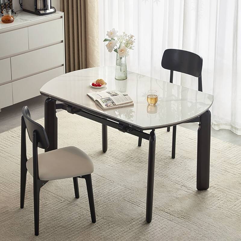 Expandable Dining Table Set, Alterable Seating for 4 to 6