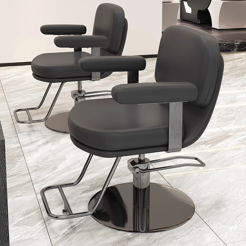 L-Shape Timber Solid Colour Adjustable Styling Chair with Footrest