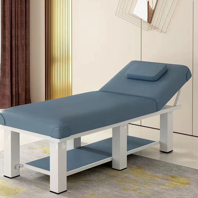 Modern Style Rectangular Fixed Height Facial Bed with Alloy Base