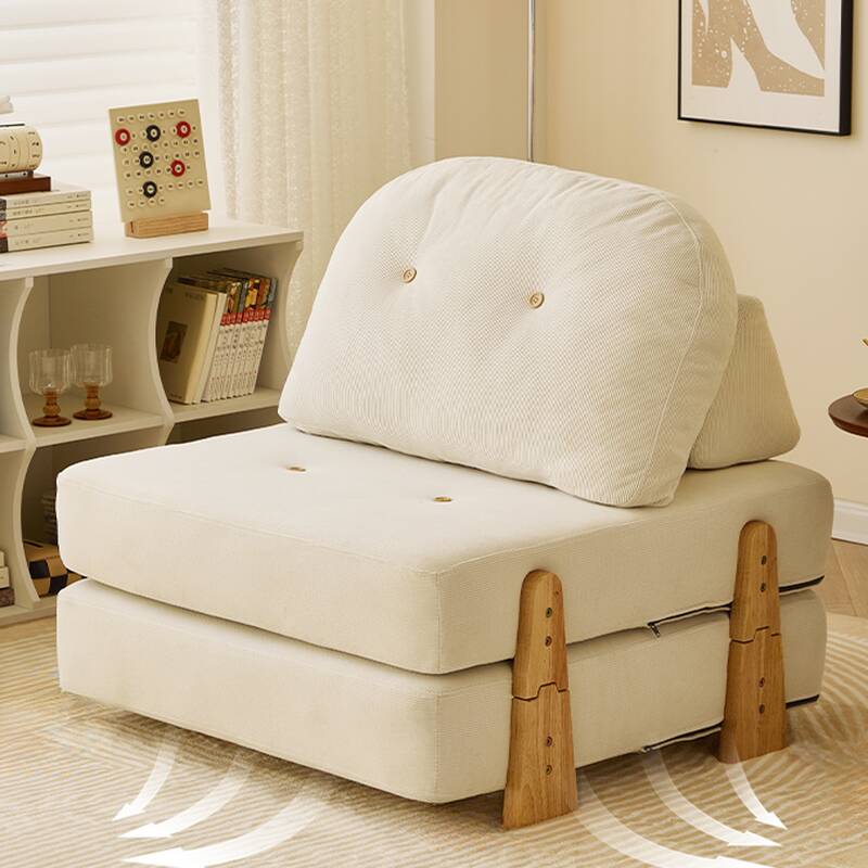 Stackable Reclining Lounge Chair with Tufted Back, Pillow, Slipcover Removable Cushions and Nailhead Embellishment