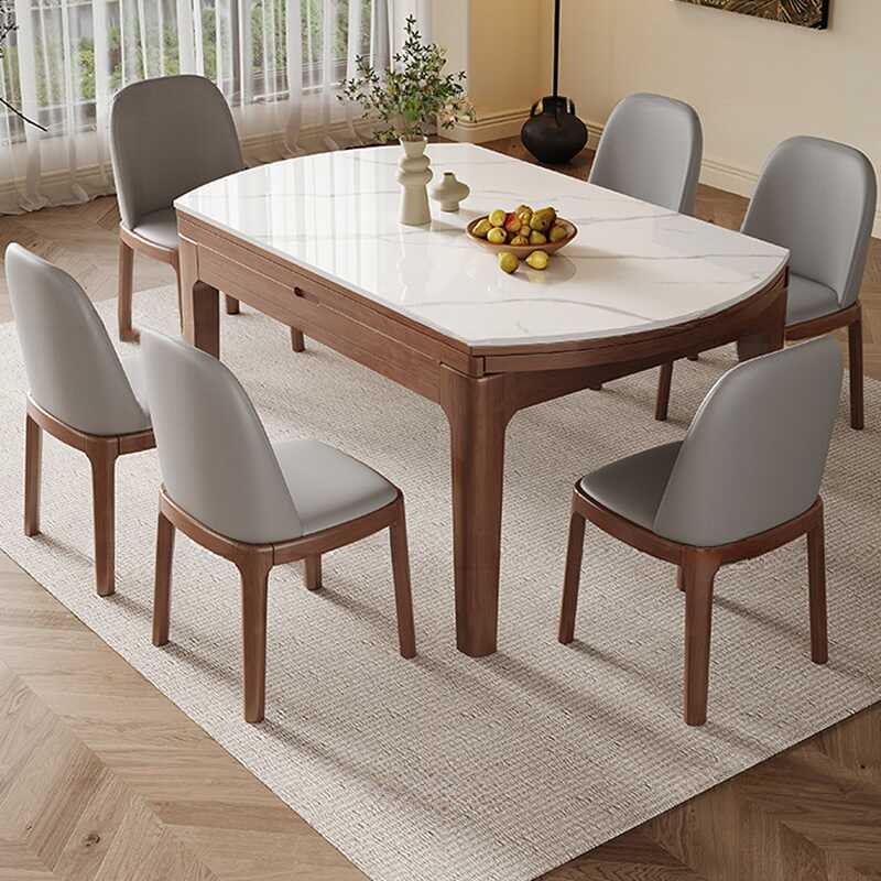 Expandable & Changeable Dining Table Set for 4/6 People/8 Chairs