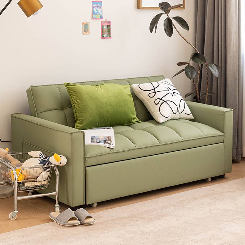 Casual Scratch-tolerant Full Size/Twin XL Size/Twin Size Sleeper Sofa/Bed Sofa Futon with Tight Back/Pillow Back and 2 Pillows/1 Pillow for 3 People/for 2/Seat 1