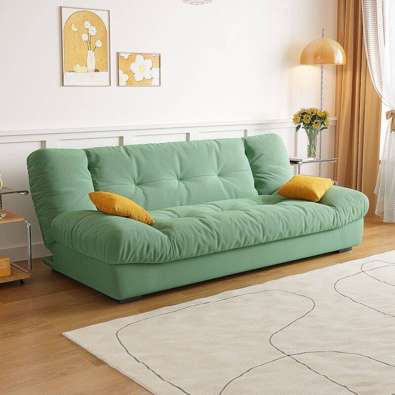 Modern Tufted Back Futon Convertible Sofa for 3-4 People, Full/Twin Size with Sponge Filling