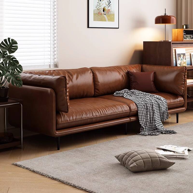 Tear Resistant Midnight Black/Mocha Standard Sofa/Single Sofa with Armrest