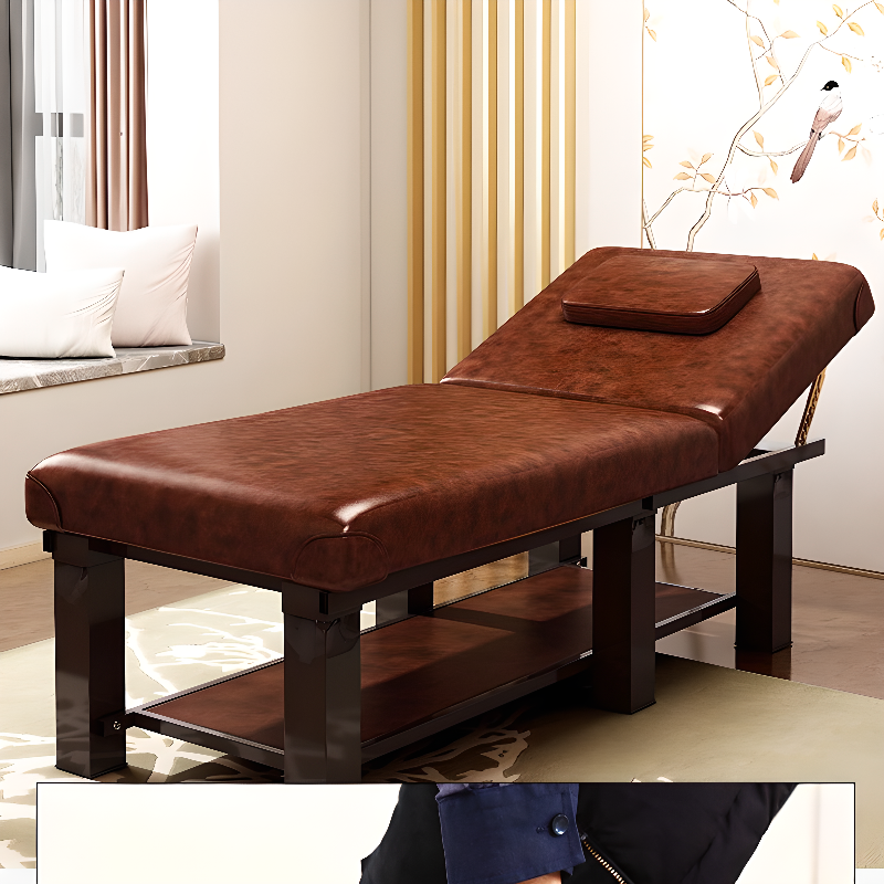 Fixed Height Metal Rectangular Massage Bed with Trestle Base