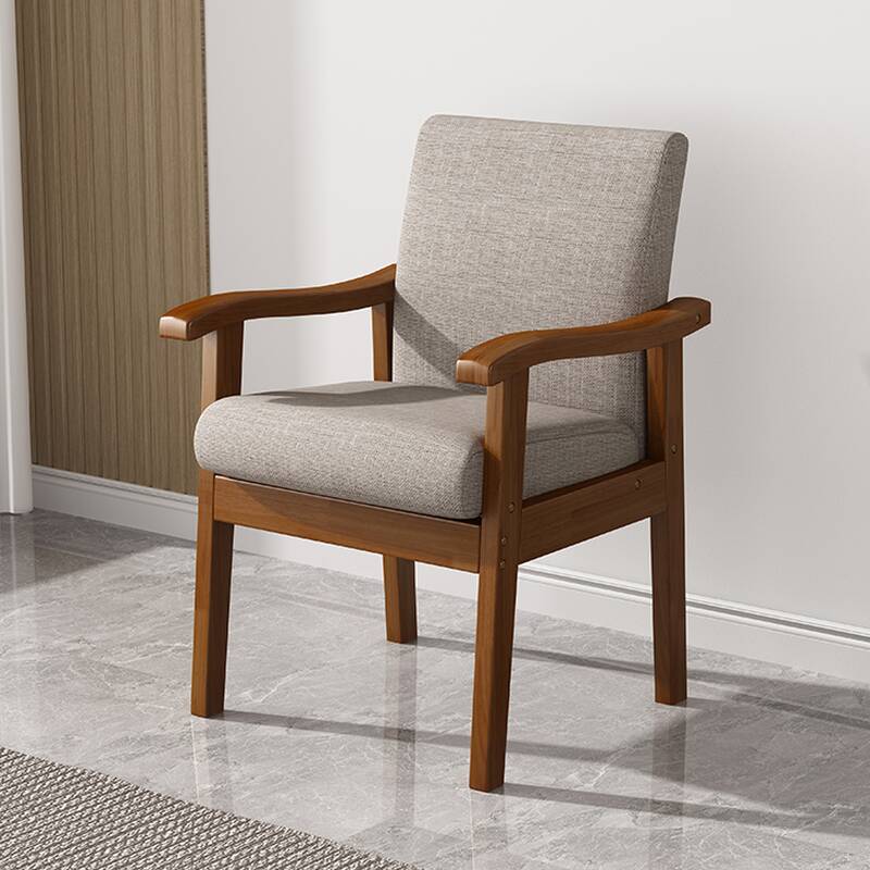 Contemporary Solid Colour Accent Chair with Tight Back, Manufactured Wood Frame, Square Arm, Slipcover, and Removable Cushions