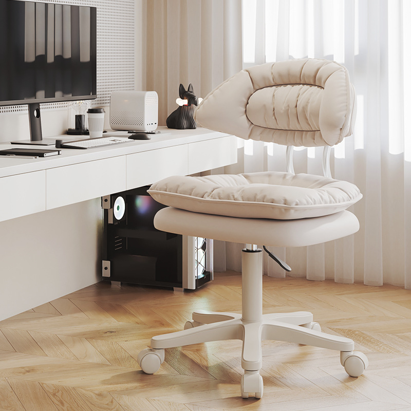 Adjustable Metal L-Shape Styling Chair with Solid Colour Pattern