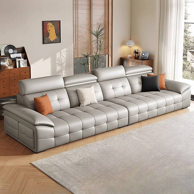 Parlor Tear Resistant Grey Standard/Single Sofa with Concealed Support