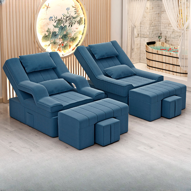Wood Rectangular Massage Bed with 1 Chair