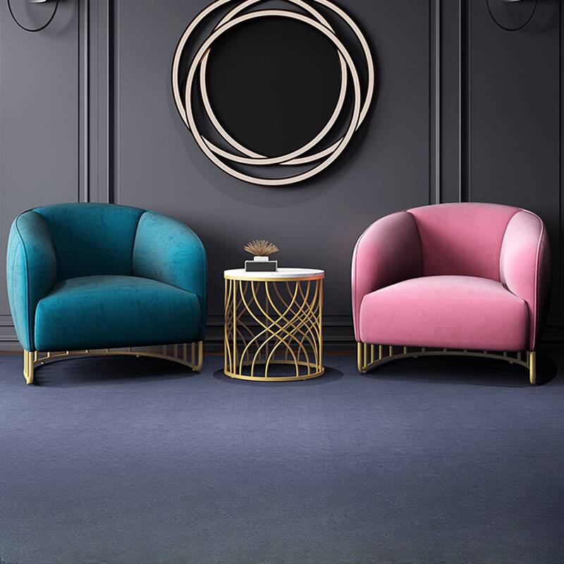 Glamorous Bent Back Accent Chair for Drawing Room