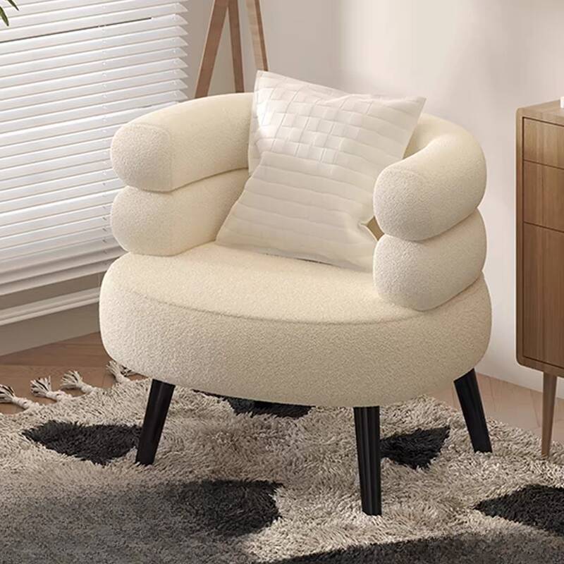 Ergonomic Bent Back Accent Chair for Bedroom Use