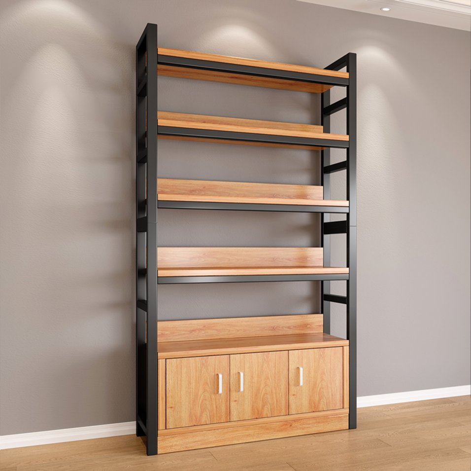 Floor Accent Cabinet with 6 Shelves/5 Shelves and Unenclosed Storage