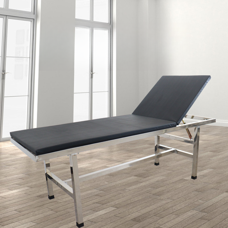 Stainless Steel Rectangular Fixed Height Massage Bed with Trestle Base