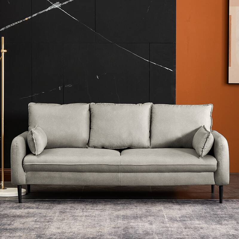 Trendy Water Resistant Dark Grey Standard Sofa/Loveseat for Parlor with Pillow Top Arm, Seats 3/2, and Wide Pillow Back