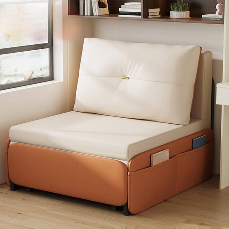 Modern Damp-proof Twin Size Bed and Sofa Futon with Tufted Pillow Back for 1, Sponge Filled