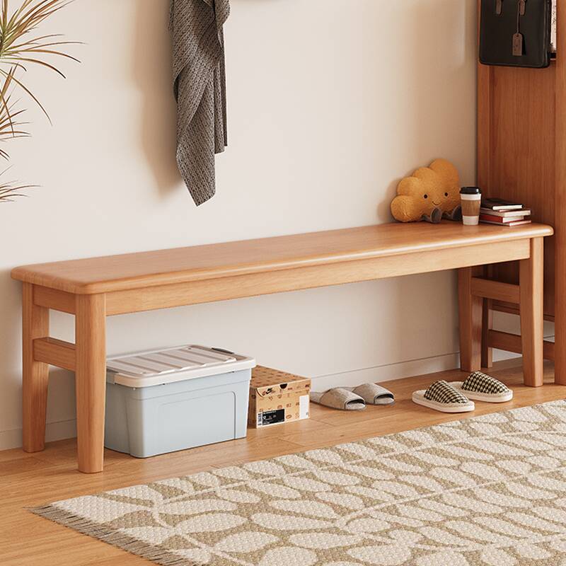 Trendy Natural Wood Solid Colour Sitting Room Bench