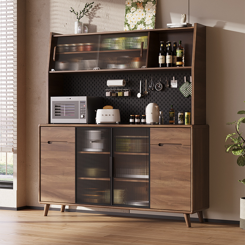 Simple Cocoa Standard/Narrow Kitchen Storage with Compartment, Single Drawer/2 Drawers/3 Drawers, Sliding Doors & Adjustable Shelving