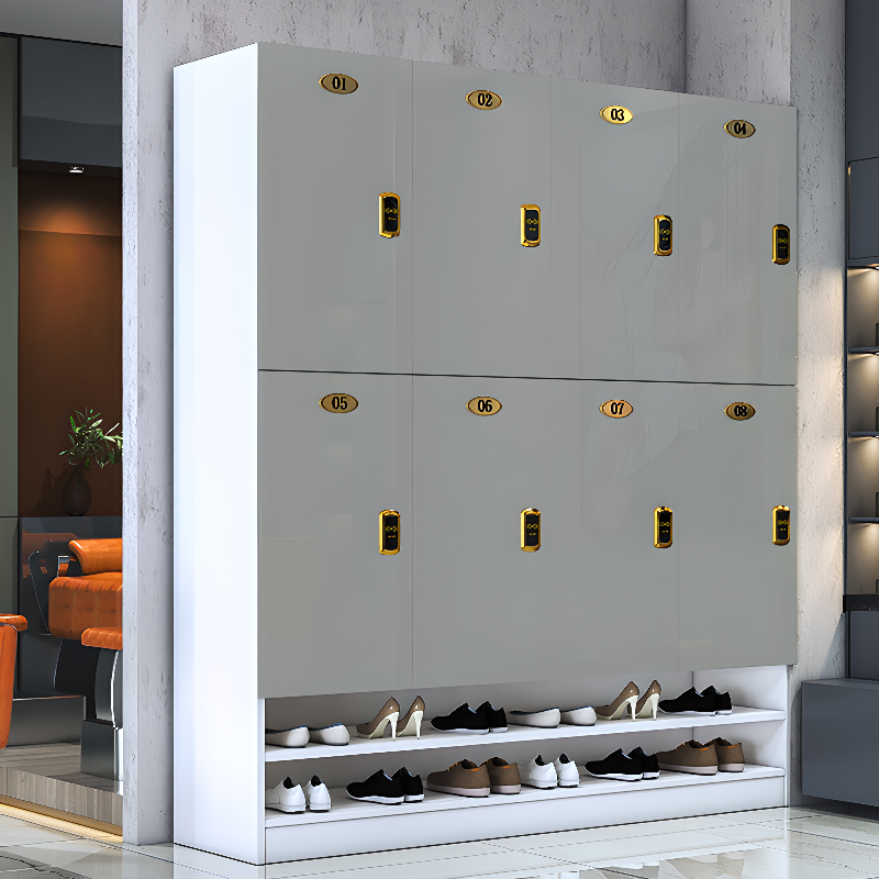 4-Wide/3-Wide Installation Required Gym & Locker Room Lockers with Shoe Storage, Lock & Name&number Plate, Partial Assembly
