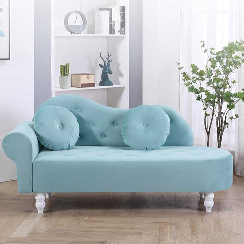 Solid Colour Left-Arm Chaise/Right-Arm Chaise Flannel Overstuffed Reclining Chaise Lounge Loveseat with 2 Pillows and Left Arm/Right-hand Arm