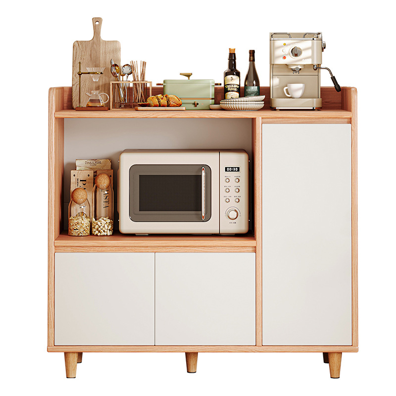 Simplistic Sideboard with Closet, Narrow/Standard Size, Kitchen Cupboards, Manufactured Wood Countertop, Changeable Shelf, and 2 Doors