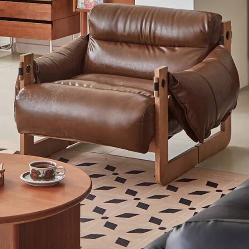 Modish Solid Colour Brown/Green/White Lounge Chair with Arms, Sewn Pillow Back, Down Filing and Removable Cushions