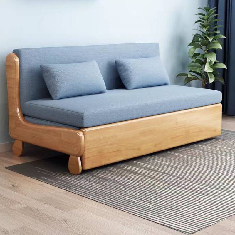 Modern Simple Style Sleeper Sofa with Tight Back, Loveseat Seating, 2 Pillows, Twin Size, Sponge Upholstery