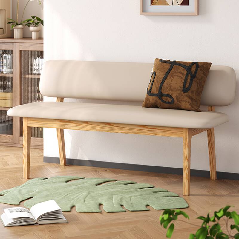 Modish Solid Colour Upholstered Sitting Bench Indoor