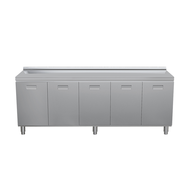 Casual Chrome Sideboard with Stainless Steel Countertop