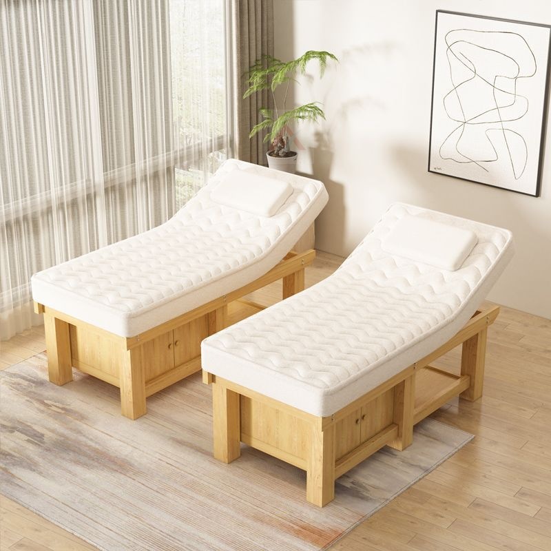 Latex Material Rectangular Facial Bed with Trestle Base